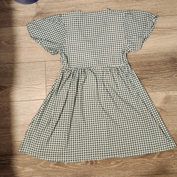 Gingham Babydoll Mini Dress - Picture 3 of 4